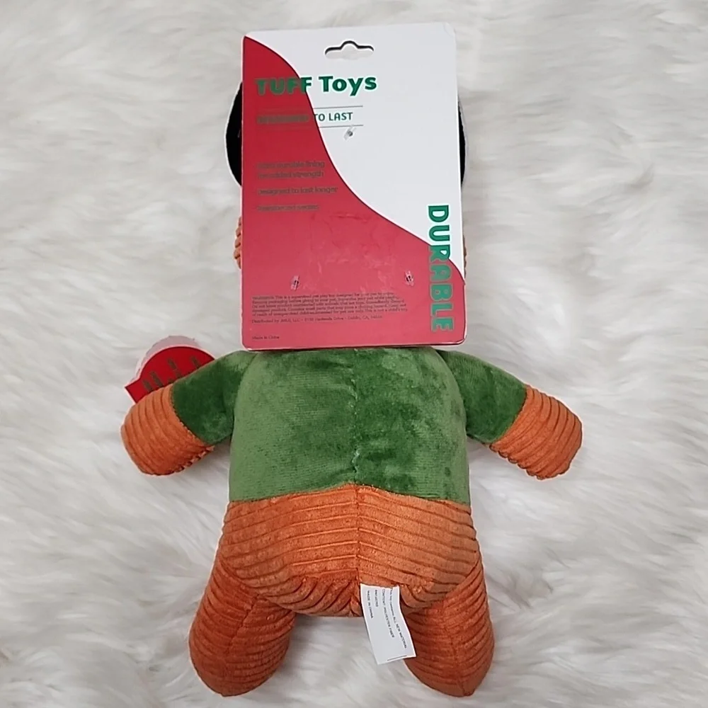 Tuff Toys Christmas Plush Fox Dog Toy with Squeaker - New with Tags